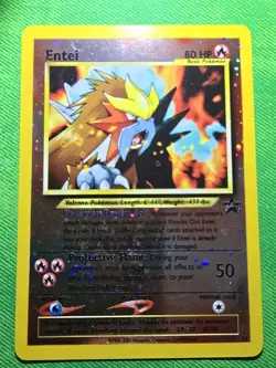 2000 POKEMON TCG WOTC BLACK STAR PROMO 34 ENTEI HOLO NEAR MINT - Image 1