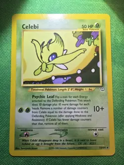 2001 POKEMON TCG NEO REVELATION 16/64 CELEBI UNLIMITED RARE NEAR MINT - Image 1
