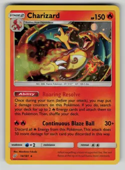 Charizard 14/181 Rare Team Up Pokemon NM Costco Cosmos Holo - swirl - Image 1