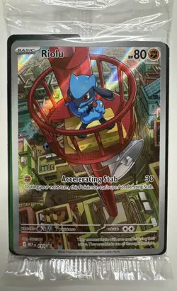 Pokemon TCG Riolu MEP 010 Mega Evolution: Black Star Promo Sealed NM - Image 1