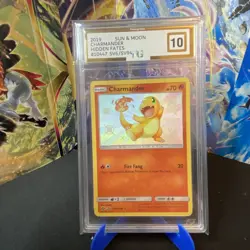 Pokemon TCG Charmander Hidden Fates SV6/SV94 Holo Shiny Holo Rare PG Mint 10! - Image 1