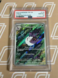 Pokemon SV05: Temporal Forces Arbok Illustration Rare Holo 176/162 PSA 10 2024 - Image 1