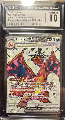 CGC 10 Gem MNT Pokemon TCG Charizard EX SVP056 Black Star Holo Promo - Image 1