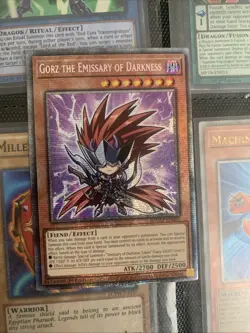 Yugioh TCG Gorz The Emissary Of Darkness 1st Ed BLMM-EN005 Starlight Rare NM/M - Image 1