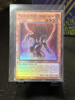 Yugioh Masked Hero Dusk Crow MZMU-EN014 Super Rare 1st ED - Image 1