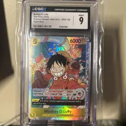One Piece CCG Monkey.D.Luffy OP07-109 500 Years in the Future SR CGC 9 - Image 1