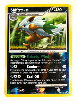 Shiftry - 13/111 - Reverse Holo Rare - Rising Rivals - 2009 - Pokemon Card - Image 1