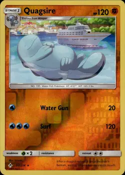 Quagsire Rare SM Unbroken Bonds 97/214 Fighting Reverse Holo Pokemon Card - Image 1
