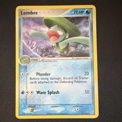 Lombre Pokemon Card 37/100 EX Crystal Guardians 70 HP Regular 2006 - Image 1