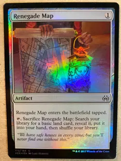MTG 1x FOIL Renegade Map Aether Revolt Pauper Magic the Gathering Card x1 NM - Image 1