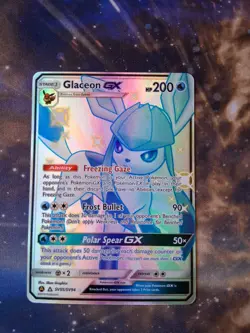 Glaceon GX SV55/SV94 Hidden Fates: Shiny Vault Pokemon TCG Card NM - Image 1