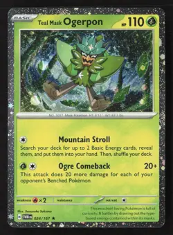 Teal Mask Ogerpon (Cosmos Holo) Promo Miscellaneous Cards & Products 024/167 NM - Image 1