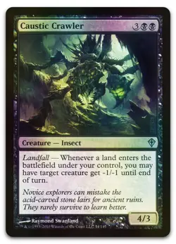 Caustic Crawler #54 (Foil) (LP) Worldwake WWK Magic MTG - Image 1