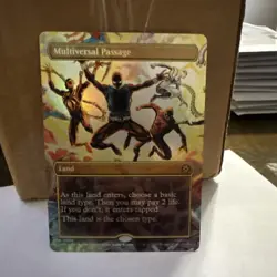 Magic: The Gathering Multiversal Passage Land Spider-Man Foil R206 near mint - Image 1