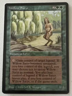 Magic the Gathering MTG Legends Willow Satyr LP+ (Beta Bob) - Image 1