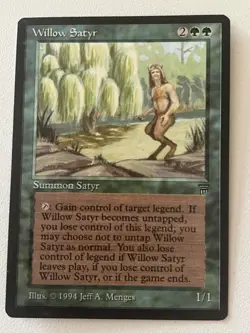 Magic the Gathering MTG Legends Willow Satyr NM- (Beta Bob) - Image 1