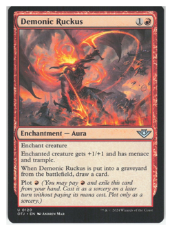 FOIL Demonic Ruckus #120 Thunder Junction OTJ Magic MTG - Image 1