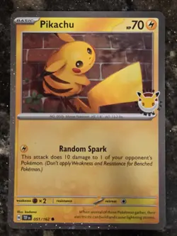 Pokemon TCG Pikachu 30th Anniversary Promo Cosmic Holo 051/162 - Image 1