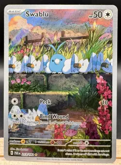 Swablu 213/182 Illustration Rare Paradox Rift Pokemon TCG NM - Image 1