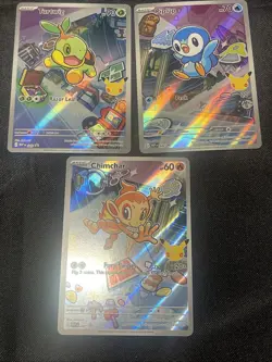 Pokemon TCG First Partner Illustration Collection Series 1 Gen 4 Sinnoh Starters - Image 1