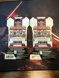 Pokemon TCG Paldea Evolved Sleeved Booster Pack Lot Of 2 - Image 2