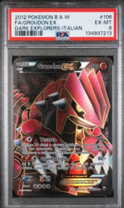 2012 GROUDON EX Dark Explorers ITALIAN Full Art - PSA 6 - POKEMON - FREE SHIP !! - Image 1