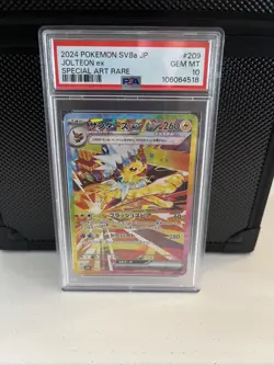 Pokemon PSA 10 Jolteon ex 209/187 Japanese Terastal Festival ex SV8a SAR Mint - Image 1