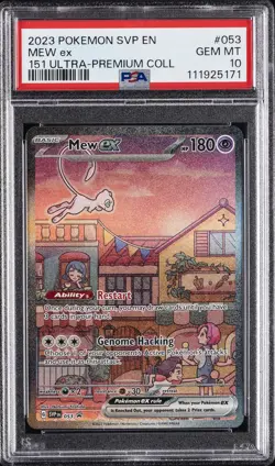 2023 POKEMON SVP EN-SV BLACK STAR PROMO 151 ULTRA-PREM COLL #053 MEW EX PSA 10 - Image 1
