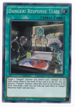 YUGIOH DANGER RESPONSE TEAM MP19-EN221 1ST EDITION SECRET LIGHT PLAYED - Image 1