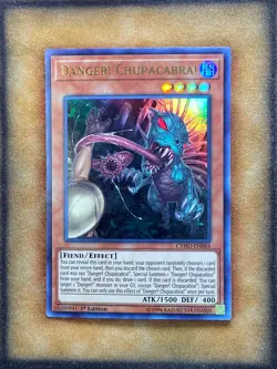 Yugioh Danger! Chupacabra! CYHO-EN084 Ultra Rare 1st Ed NM - Image 1