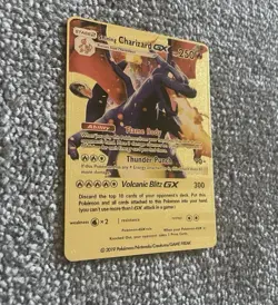 Shining Charizard GX Gold Foil Pokemon Card MINT - Image 1