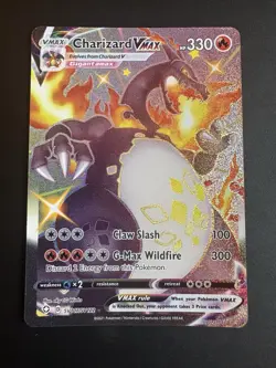 Charizard VMAX SV107/SV122 Shiny Vault Shining Fates Rare Holo Pokemon Card NM - Image 3