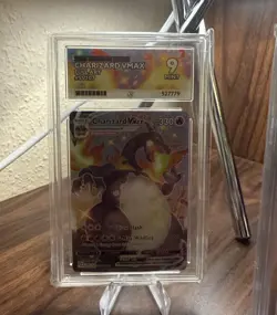 Pokemon Shining Fates Charizard VMAX SV107/SV122 Ace 9 Graded Card Slab - Image 1
