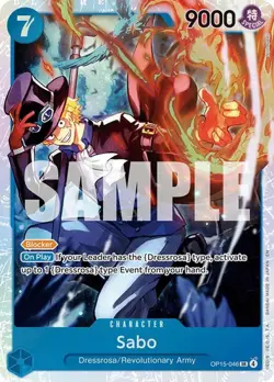 One Piece English - Sabo - OP15-046 - SR - NM - Image 1