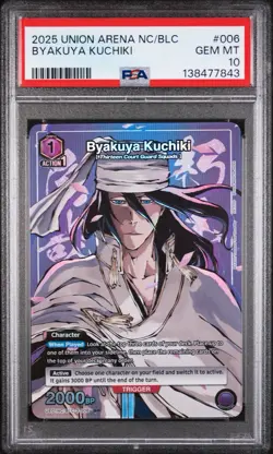 2025 BLC-3-006 Byakuya Kuchiki Bleach Union Arena PSA 10 - Image 1