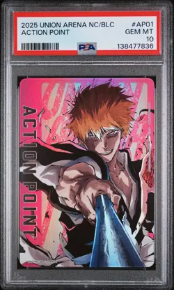 2025 BLC-3-AP01 Ichigo Kurosaki Union Arena Bleach Action Point PSA 10 - Image 1