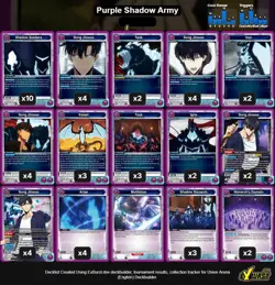 Union Arena Solo Leveling Purple Shadow Army Complete Deck - Image 1