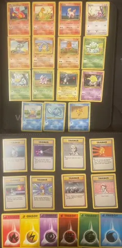 Pokemon TCG Base Set 29 Card Bundle WOTC 1999 LP Vintage Non Holo Lot Top Loaded - Image 3