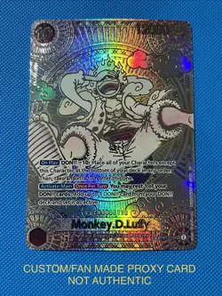 One Piece 3rd Anniversary Luffy Silver #OP05-119 Fan Made Custom Display Card - Image 1