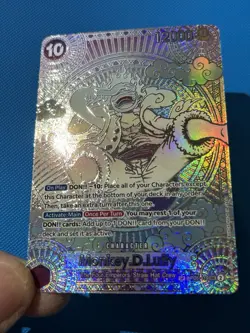 One Piece 3rd Anniversary Luffy Silver #OP05-119 Fan Made Custom Display Card - Image 2