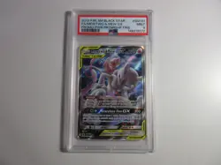PSA 9 Mewtwo & Mew GX Promo Partnership Tins SM191 Pokemon Card - Image 1