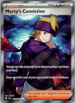 Pokemon Card Morty's Conviction 201/162 Temporal Forces - Near Mint - Image 1