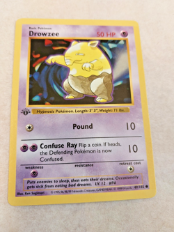 Pokemon Drowzee Base Set 1st Edition Common 50 HP Basic Card 49/102 - Image 1