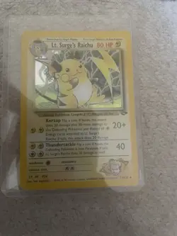 LT Surge's Raichu Holo Pokemon Card Unlimited 11/132. In Excellent Condition - Image 1