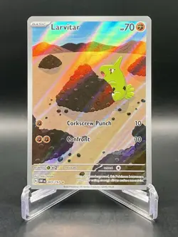 Larvitar 203/197 Obsidian Flames Illustration Rare Full Art Pokemon Card NM/M - Image 1