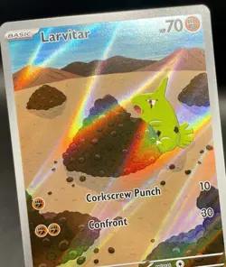Larvitar 203/197 Obsidian Flames Illustration Rare Full Art Pokemon Card NM/M - Image 3