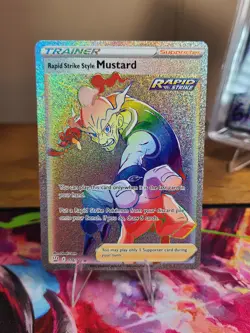 Rapid Strike Style Mustard 176/163 Battle Styles Secret Rare Pokemon Card - Image 1