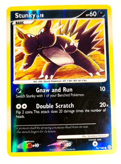 Stunky - 76/100 - Reverse Holo - Stormfront - 2008 - English - Pokemon Card - Image 1