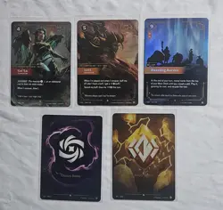 Riftbound 5 Card Lot - Kai'sa , Sett ,dazzling Aurora, Body Rune & Chaos Rune - Image 1