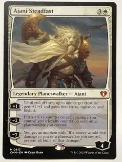 MTG TCG - Ajani Steadfast 0813 Commander Masters CMM - NM (Free Shipping $5) - Image 1